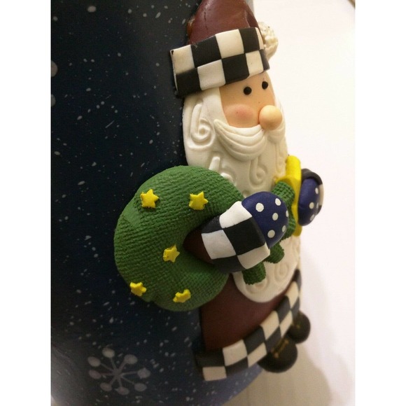 Vintage Bico Happy Holidays 3D SANTA Cookie Jar - Picture 6 of 8